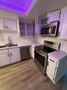 before kitchen stove side remodel tempe